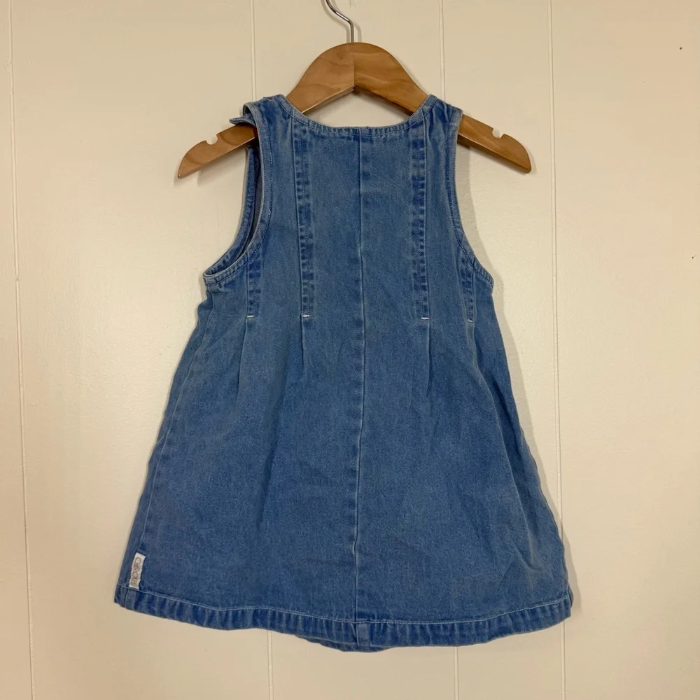 Cherokee Vintage Pleated Denim Overall Dress